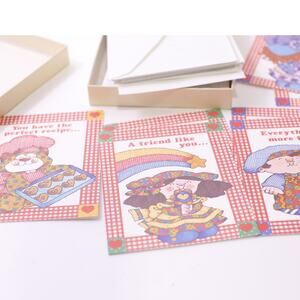 70s Calico Country Girls Valentine Cards, Lot, Set of 11, Friendship, Envelopes